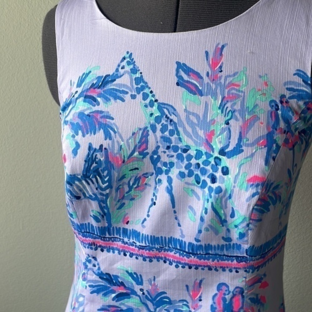 Lilly Pulitzer dress sundress light lilac size 2 animal themed - Picture 2 of 12